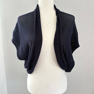 Vince Camuto Midnight Blue Open-Knit Shrug